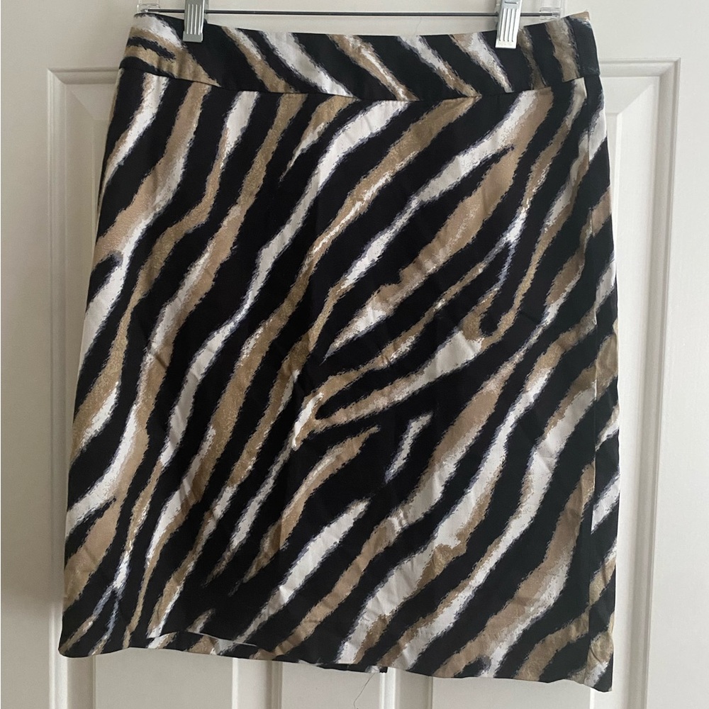 NWT Talbots Zebra Print Skirt